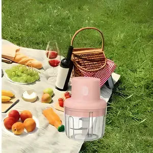 Portable Rechargeable Mini Chopper with USB | Perfect for Chopping Garlic/Chili/Ginger/Onion | Pink