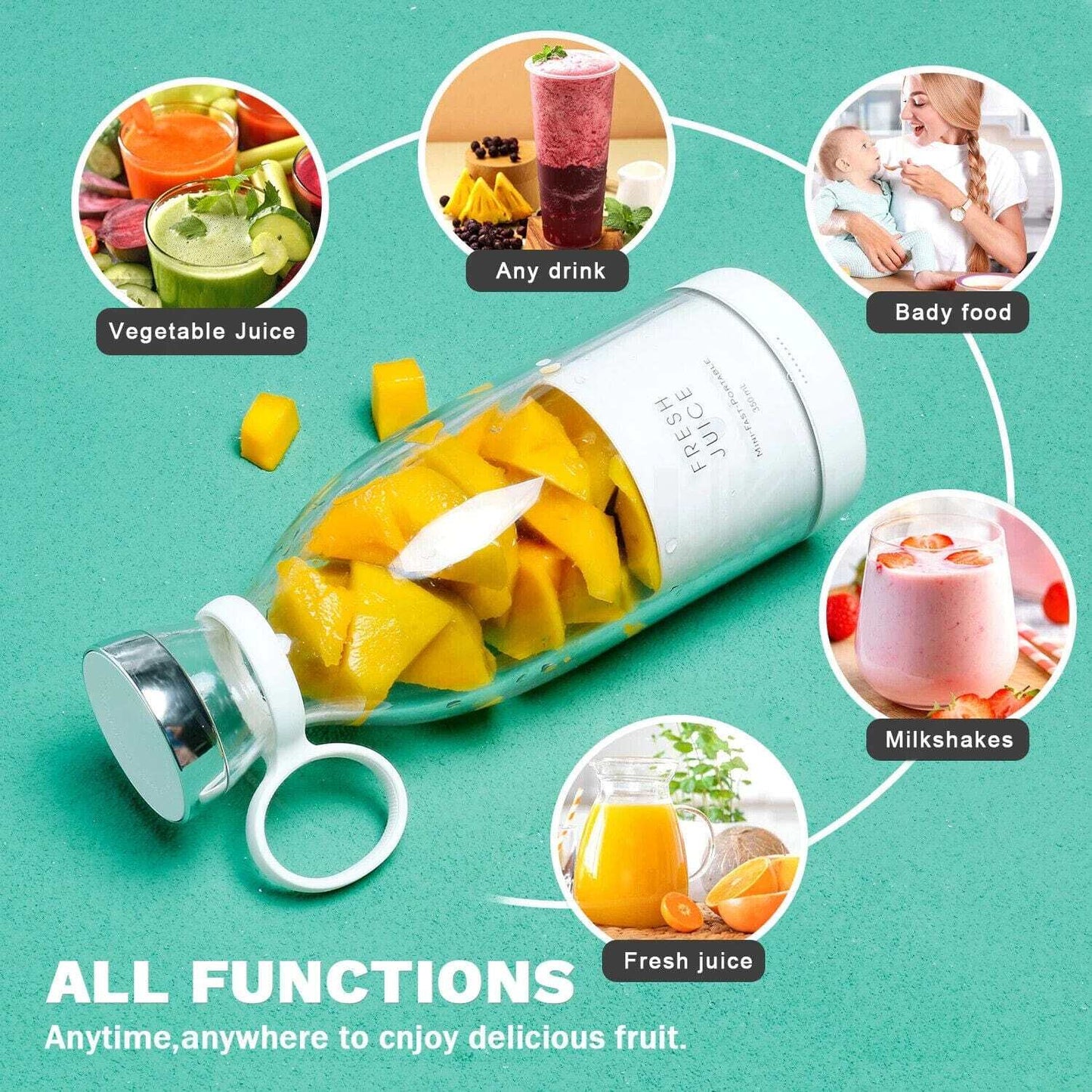 Portable Mini Juicer Blender
