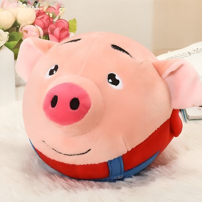 Cute Electric Toy 72 Songs Recordable Cartoon Jump Pig Kids Toys Gifts Red