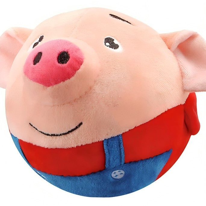 Cute Electric Toy 72 Songs Recordable Cartoon Jump Pig Kids Toys Gifts Red
